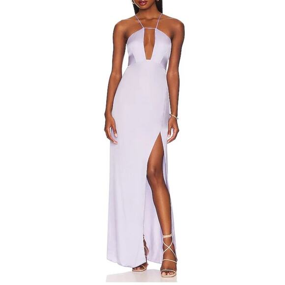 L'Academie Dresses & Skirts - NEW REVOLVE L'Academie Prisca Gown Size S Lavender Maxi Slip Dress
